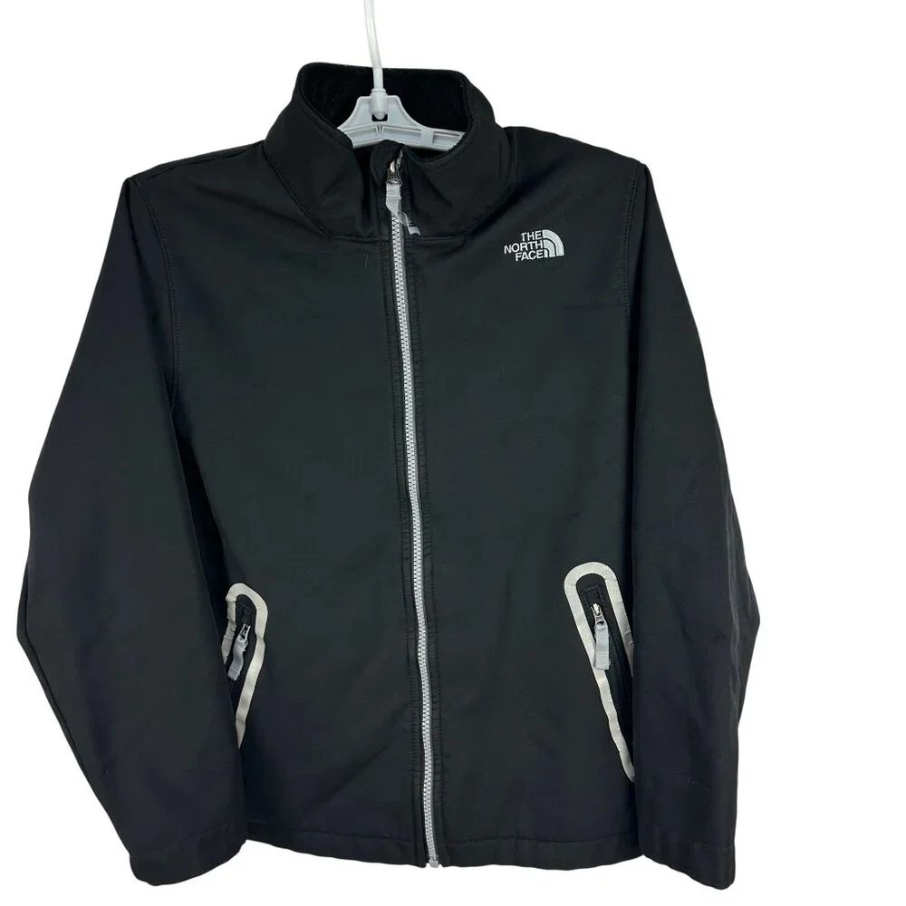 The North Face Boys Black Jacket Large Size L 100% Polyester
